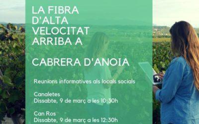 La Fibra XTA arriba a Cabrera d’Anoia