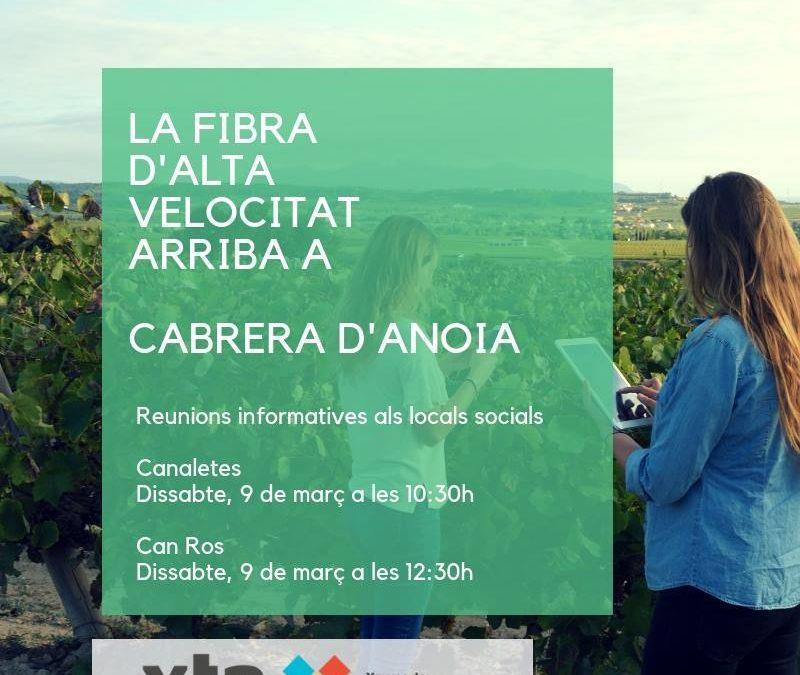 XTA Fibra i Internet d'alta velocitat a Cabrera d'Anoia